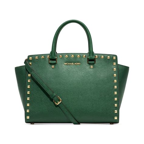 michael kors tas selma groen|michael kors selma satchel.